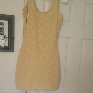 Yellow Floral Sleeveless Dress